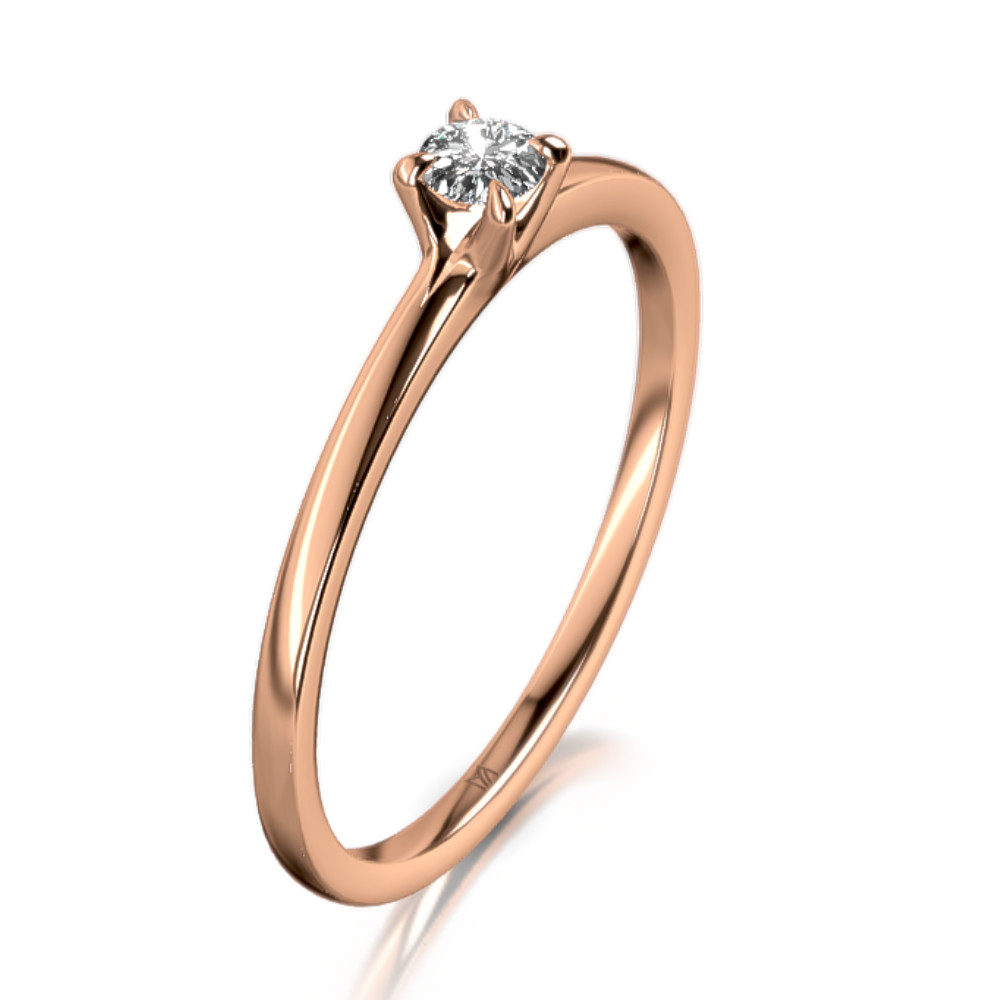 MEISTER Fehérarany Gyémánt Eljegyzési Gyűrű