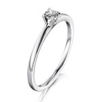 MEISTER Platina Gyémánt Eljegyzési Gyűrű