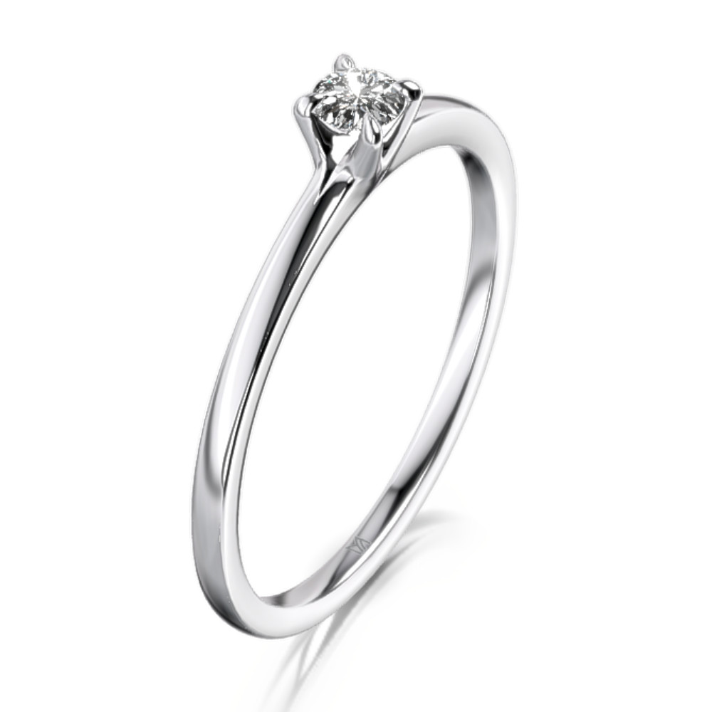 MEISTER Sárga arany Gyémánt Eljegyzési Gyűrű