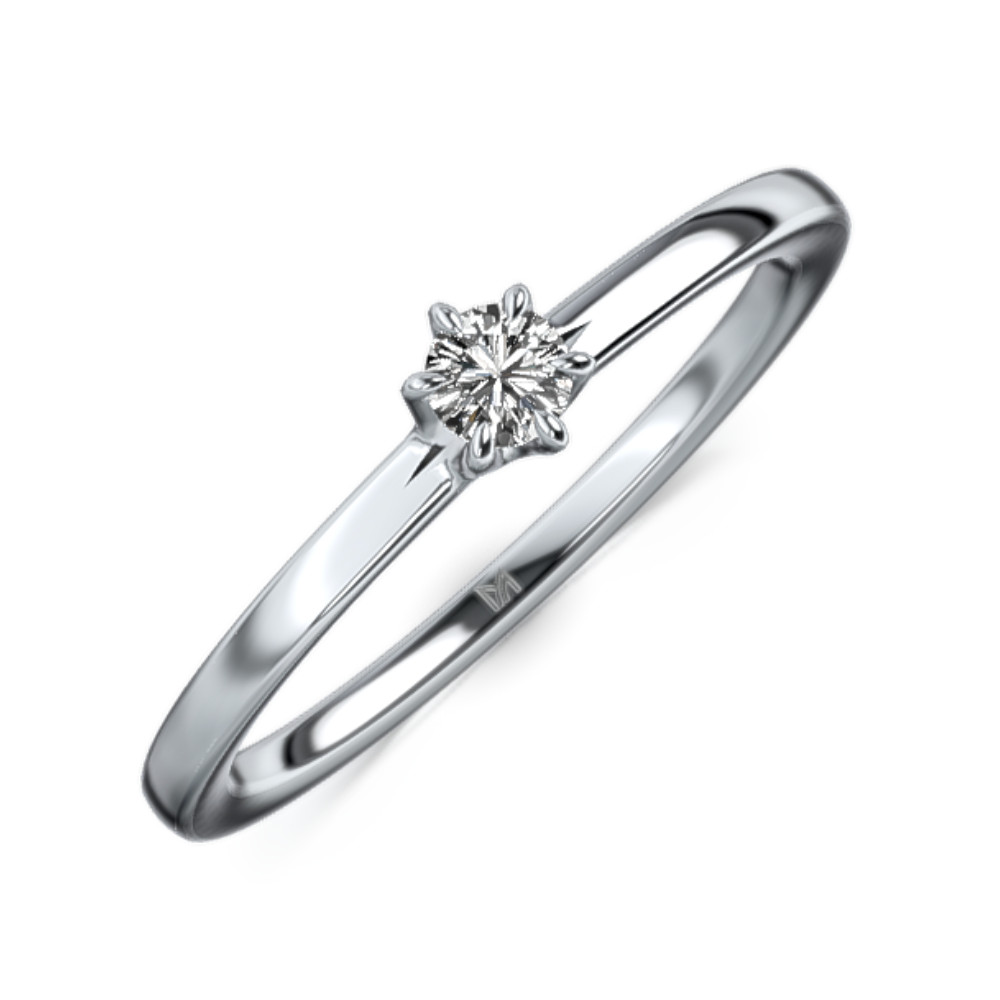 MEISTER Fehérarany Gyémánt Eljegyzési Gyűrű