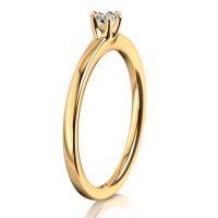MEISTER Sárga arany Gyémánt Eljegyzési Gyűrű