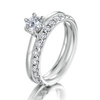 MEISTER Sárga arany Gyémánt Eljegyzési Gyűrű