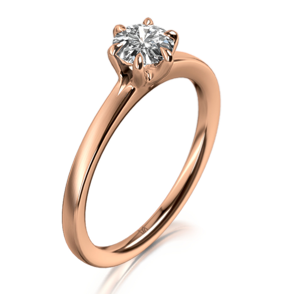 MEISTER Sárga arany Gyémánt Eljegyzési Gyűrű