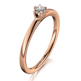 MEISTER Rozéarany Gyémánt Eljegyzési Gyűrű