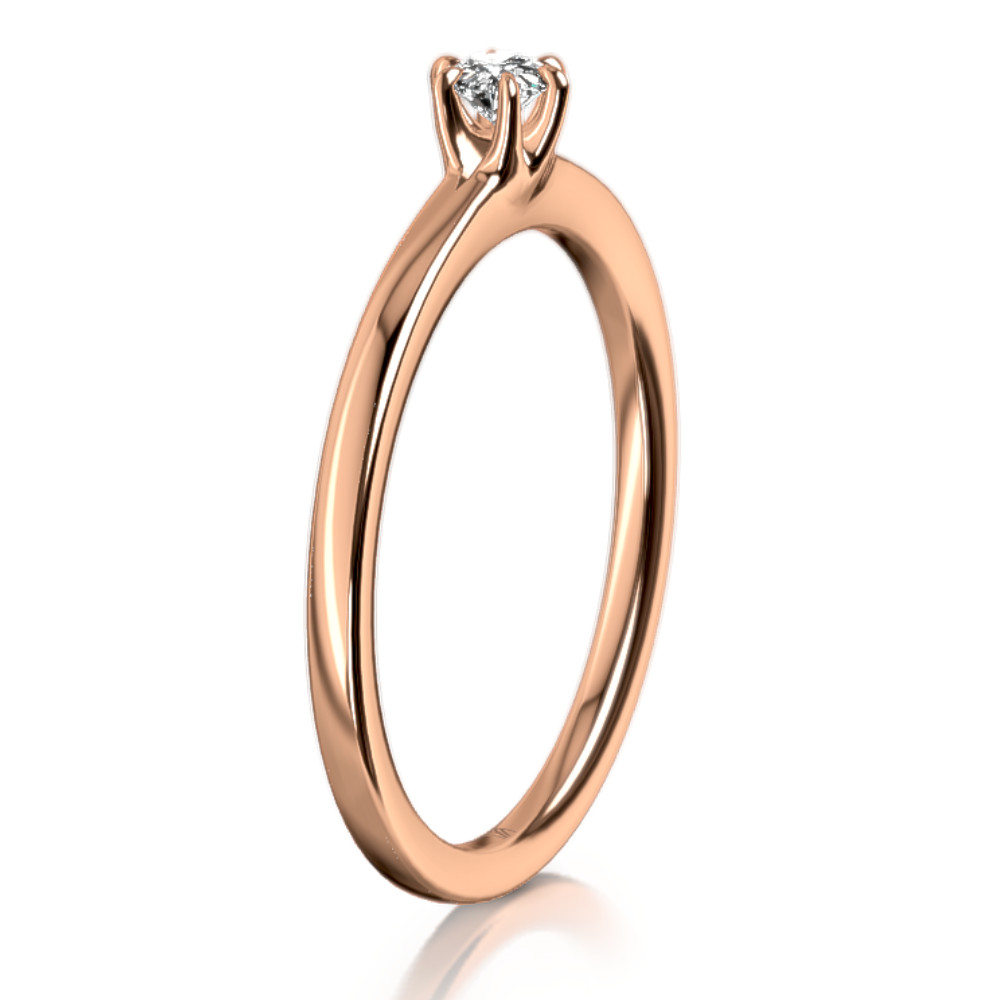 MEISTER Rozéarany Gyémánt Eljegyzési Gyűrű