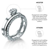 MEISTER Rozéarany Gyémánt Eljegyzési Gyűrű