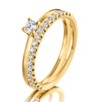 MEISTER Fehérarany Gyémánt Eljegyzési Gyűrű