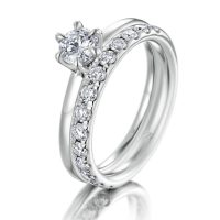 MEISTER Fehérarany Gyémánt Eljegyzési Gyűrű