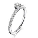 MEISTER Platina Gyémánt Eljegyzési Gyűrű