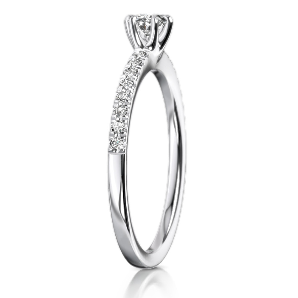 MEISTER Platina Gyémánt Eljegyzési Gyűrű