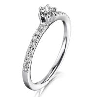 MEISTER Sárga arany Gyémánt Eljegyzési Gyűrű