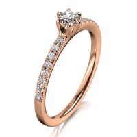 MEISTER Sárga arany Gyémánt Eljegyzési Gyűrű