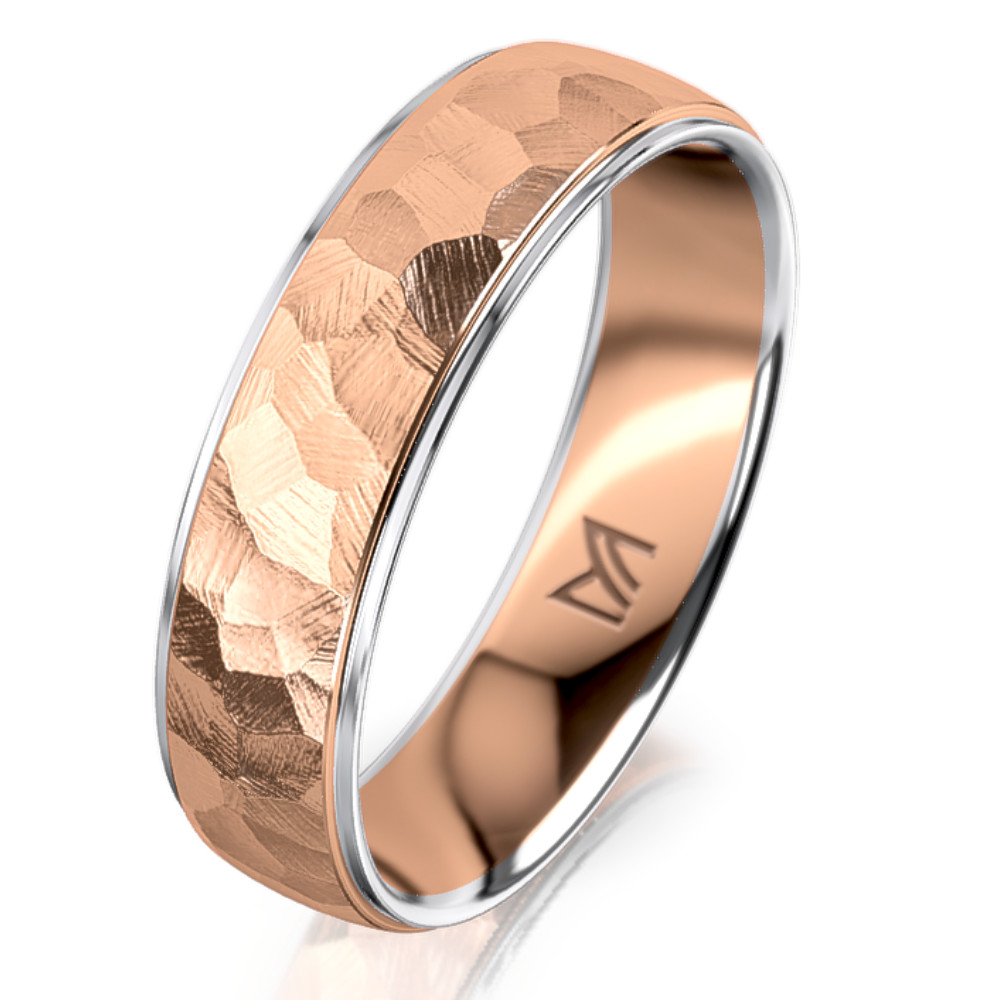 Rozéarany férfi karikagyűrű MEISTER