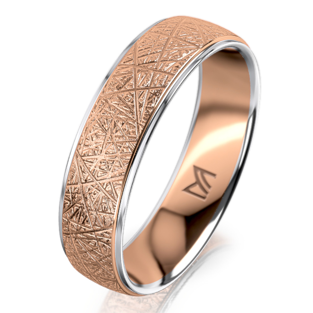 Rozéarany férfi karikagyűrű MEISTER