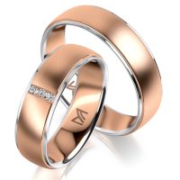 Rozéarany férfi karikagyűrű MEISTER