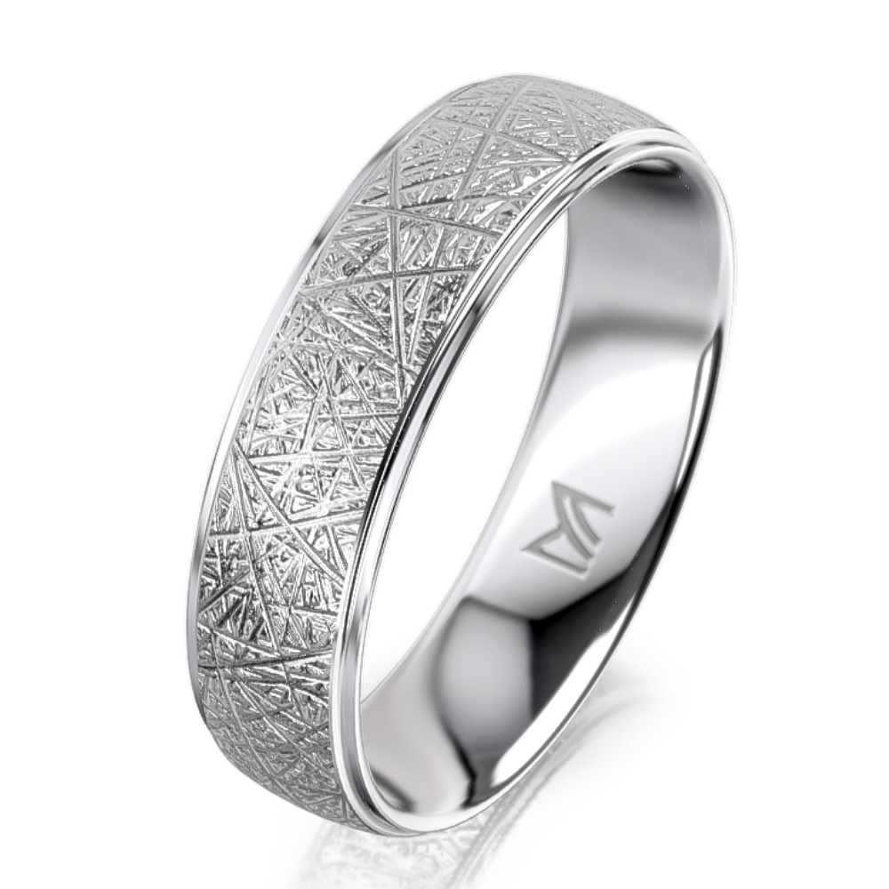 Fehérarany férfi karikagyűrű MEISTER