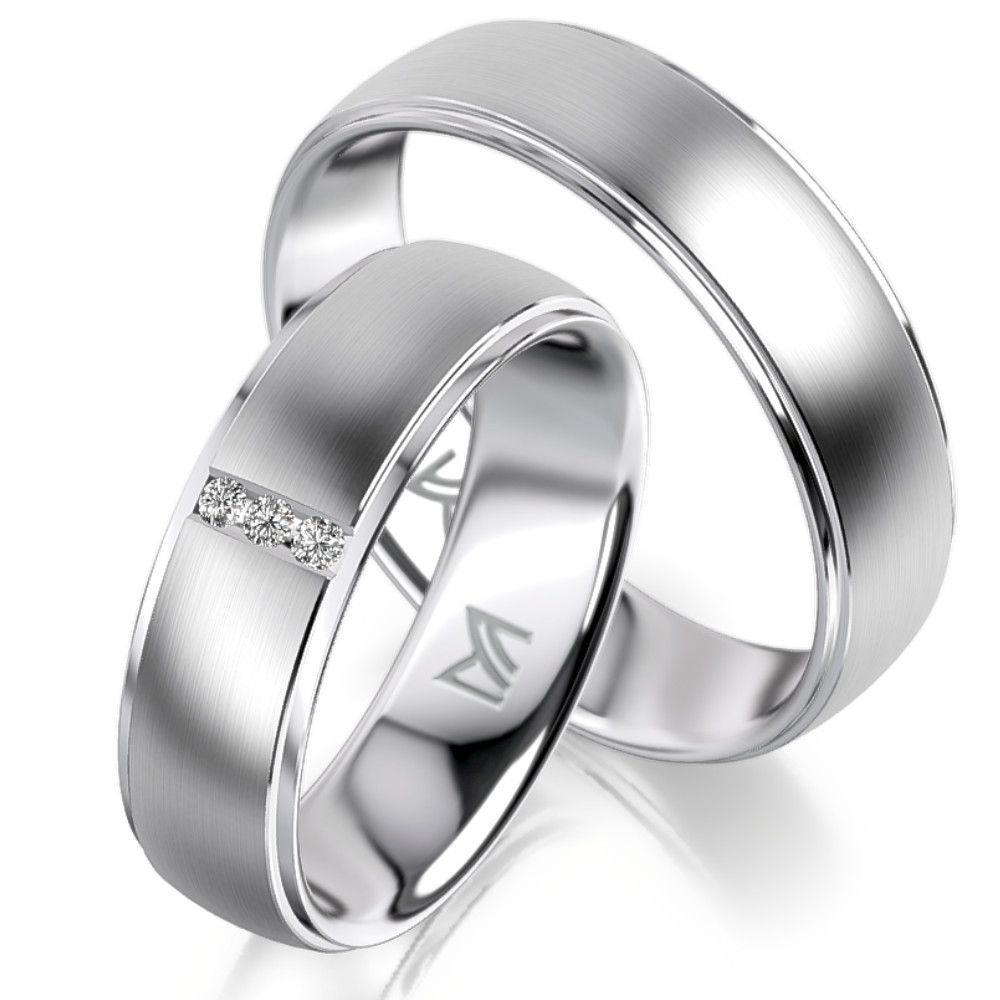 Fehérarany férfi karikagyűrű MEISTER