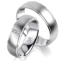 Fehérarany férfi karikagyűrű MEISTER