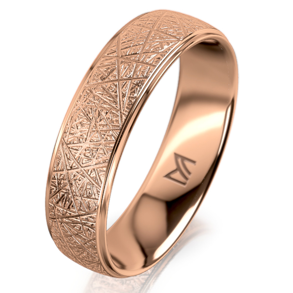 Rozéarany férfi karikagyűrű MEISTER