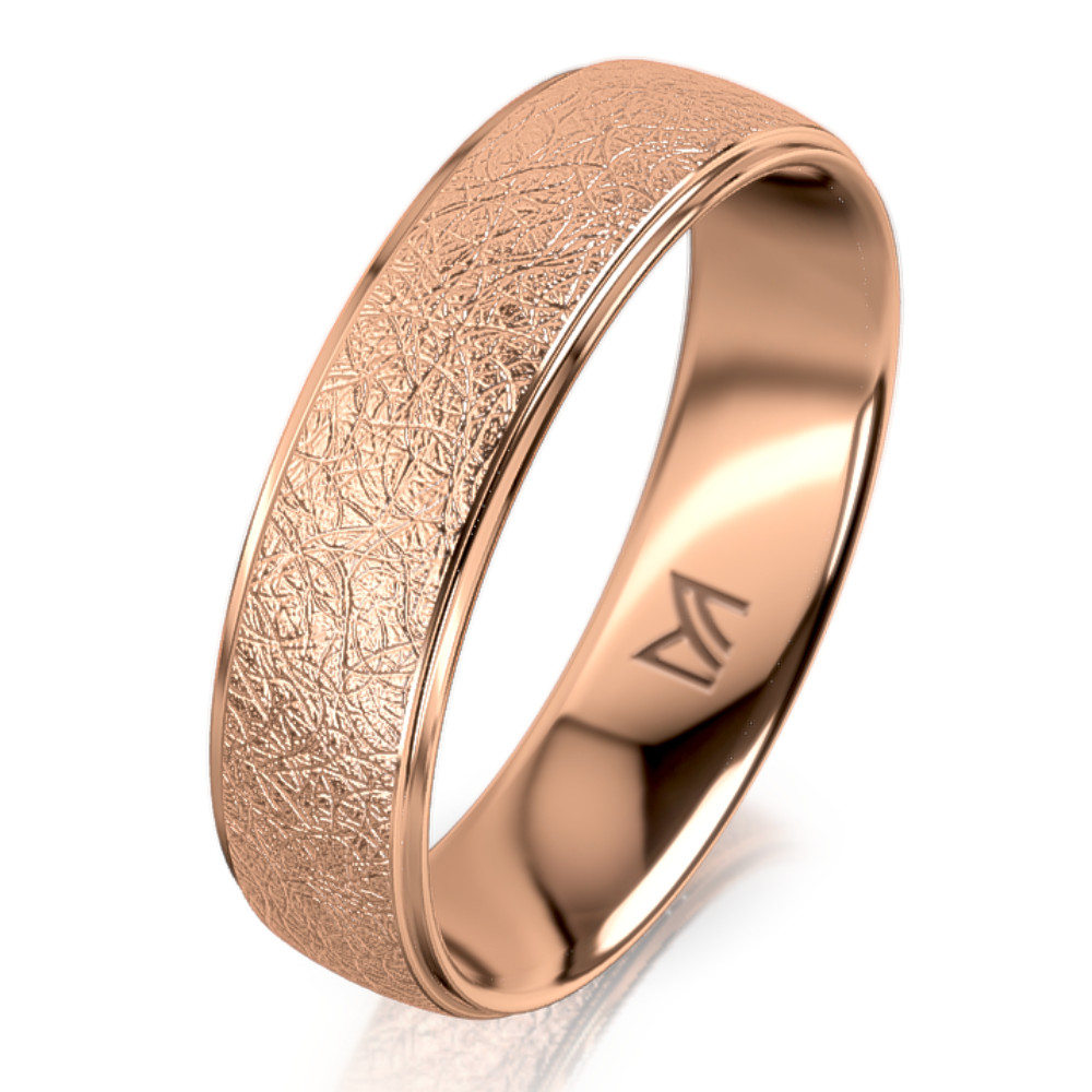 Rozéarany férfi karikagyűrű MEISTER