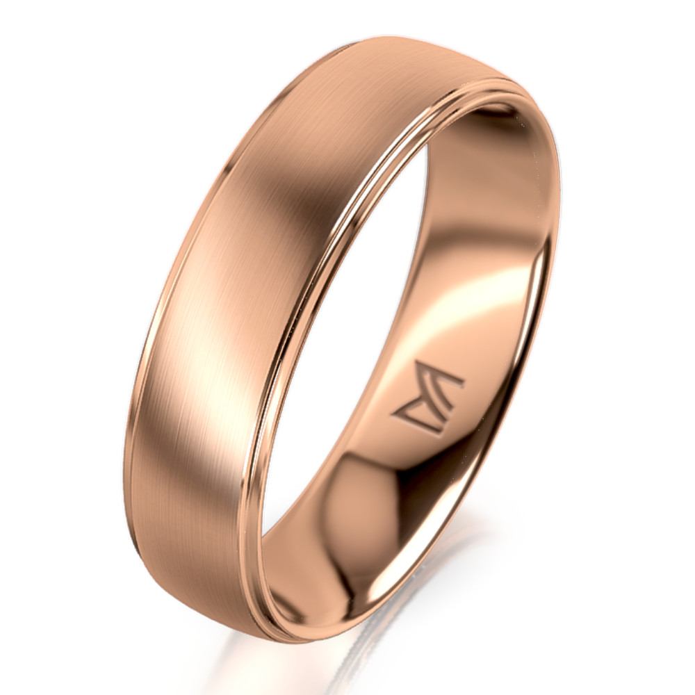 Rozéarany férfi karikagyűrű MEISTER