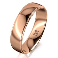 Rozéarany férfi karikagyűrű MEISTER