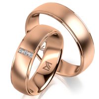 Rozéarany férfi karikagyűrű MEISTER