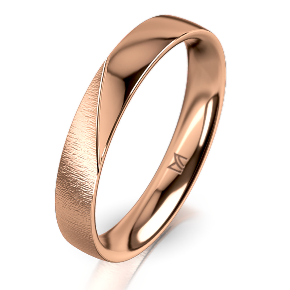 Rozéarany férfi karikagyűrű MEISTER
