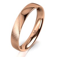 Rozéarany férfi karikagyűrű MEISTER