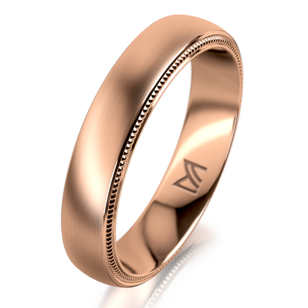 Rozéarany férfi karikagyűrű MEISTER