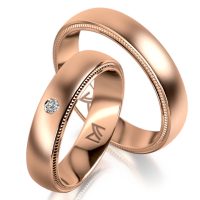 Rozéarany férfi karikagyűrű MEISTER