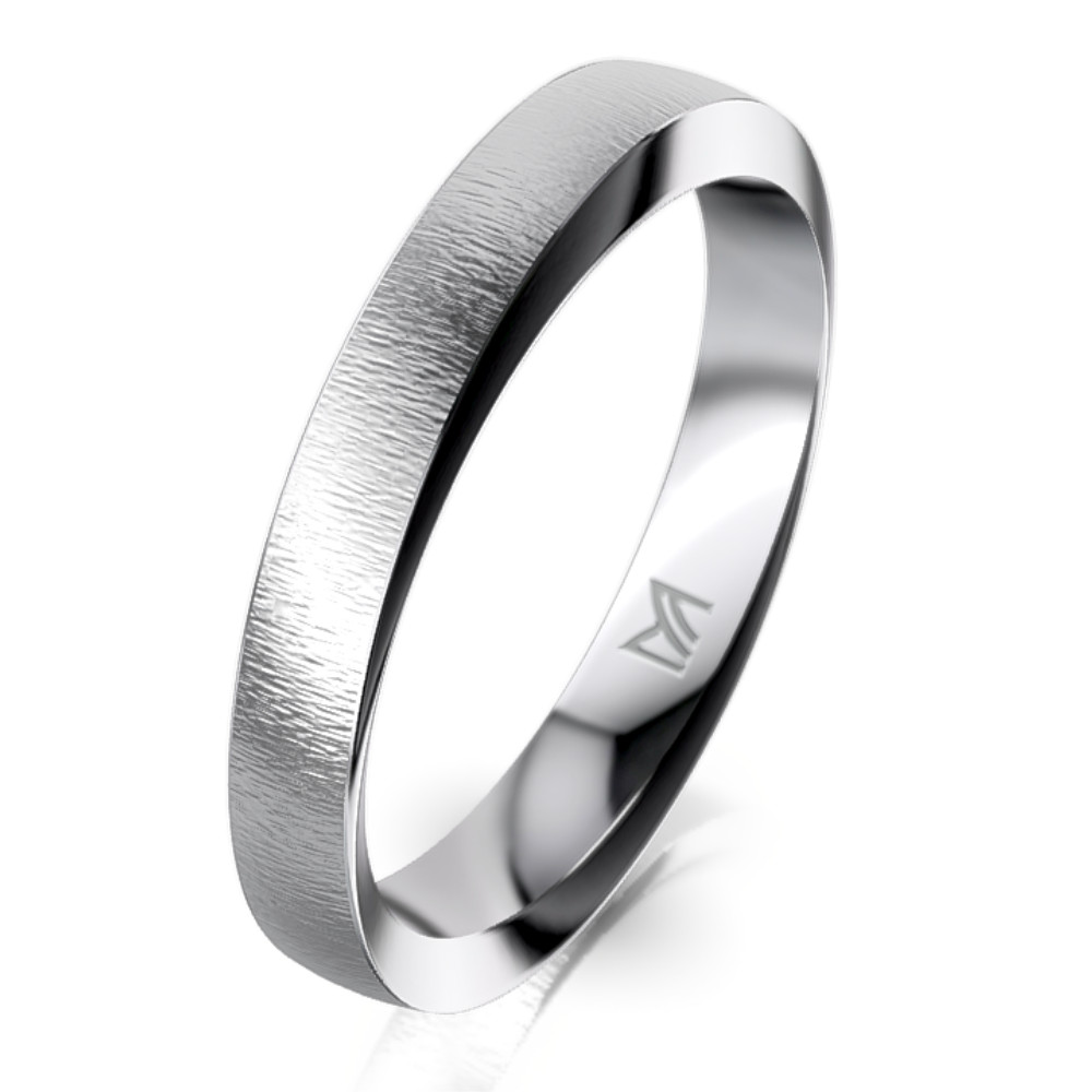 Fehérarany férfi karikagyűrű MEISTER