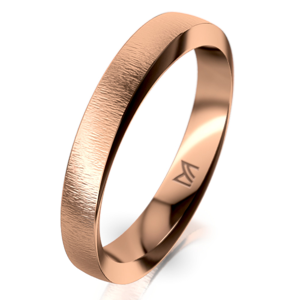 Rozéarany férfi karikagyűrű MEISTER