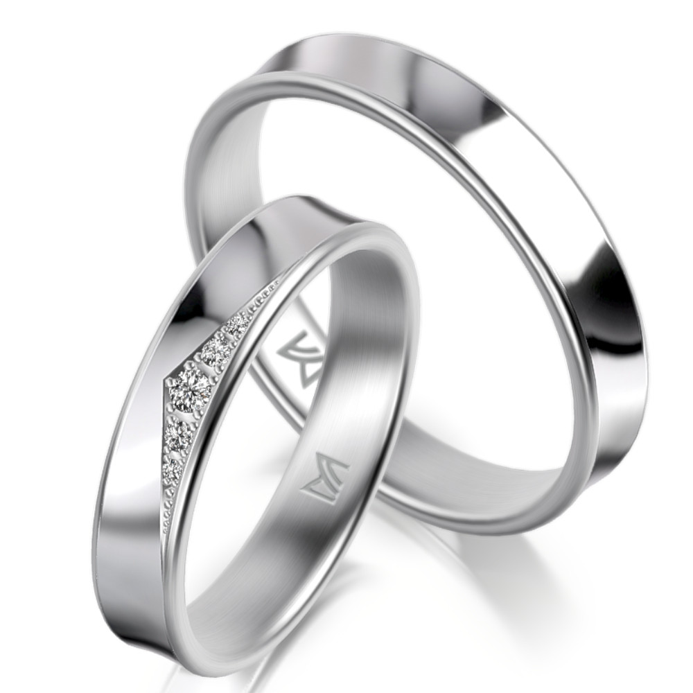 Fehérarany férfi karikagyűrű MEISTER