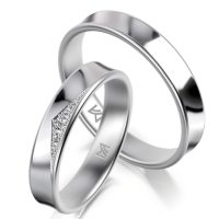 Fehérarany férfi karikagyűrű MEISTER