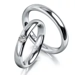 Platina karikagyűrű gyémánttal MEISTER