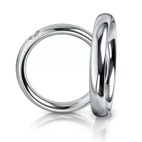 Platina karikagyűrű gyémánttal MEISTER