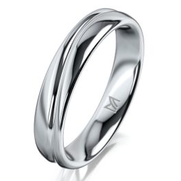 Fehérarany férfi karikagyűrű MEISTER