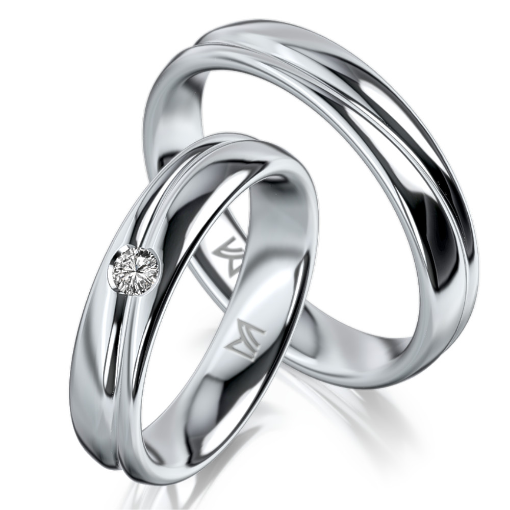 Fehérarany férfi karikagyűrű MEISTER