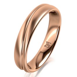 Rozéarany férfi karikagyűrű MEISTER