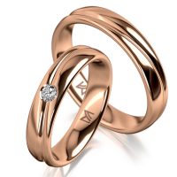 Rozéarany férfi karikagyűrű MEISTER