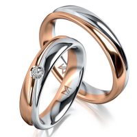 Rozéarany férfi karikagyűrű MEISTER