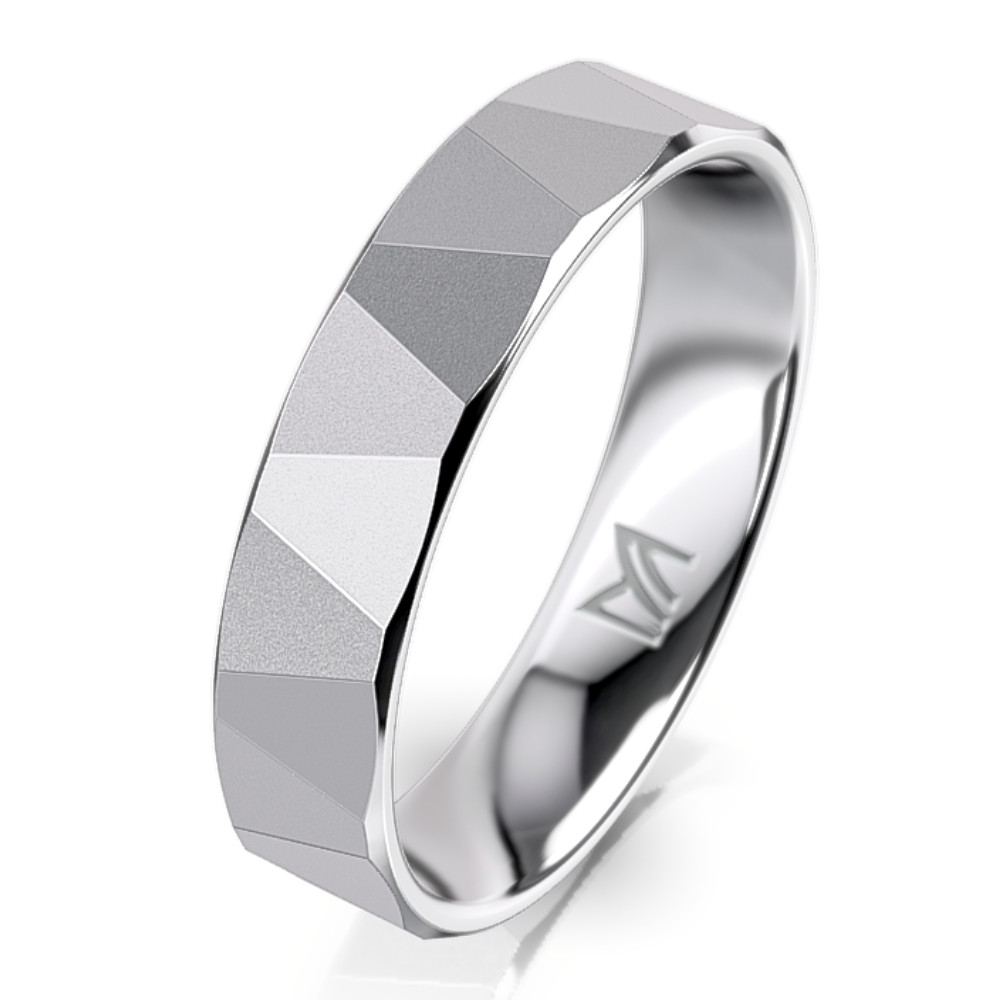 Fehérarany férfi karikagyűrű MEISTER