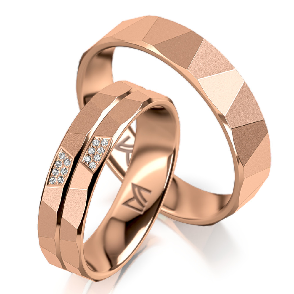 Rozéarany férfi karikagyűrű MEISTER