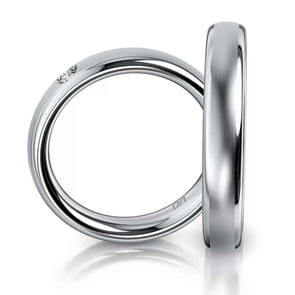 Platina karikagyűrű elegáns kontraszttal MEISTER