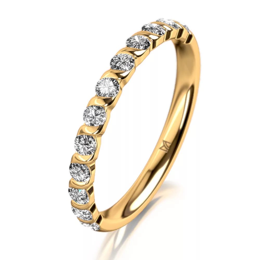 Yellow Gold Eternity Diamond Ring MEISTER
