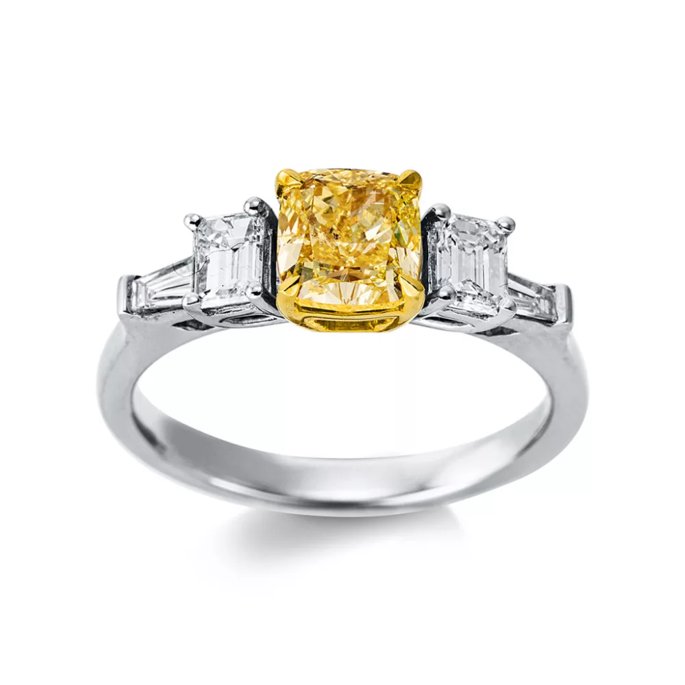 Whitegold / Yellowgold Diamond Ring