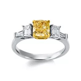 Whitegold / Yellowgold Diamond Ring
