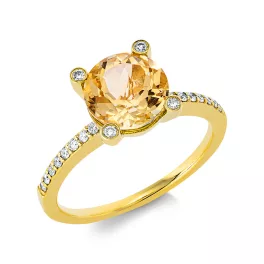 Yellowgold Citrine Ring