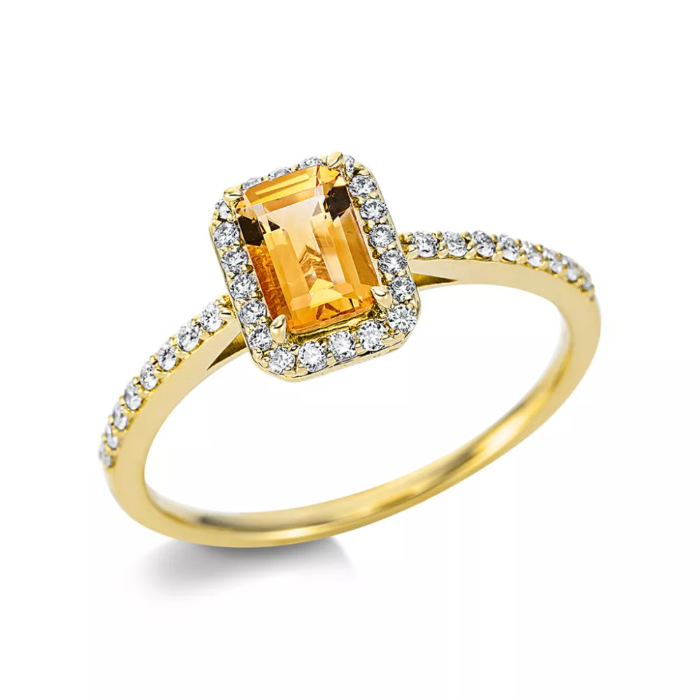 Yellowgold Citrine Ring